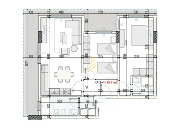 Tirane, shitet apartament 2+1+Ballkon Kati 4, 92 m² 73.224 € (Green Residence, Kamez)