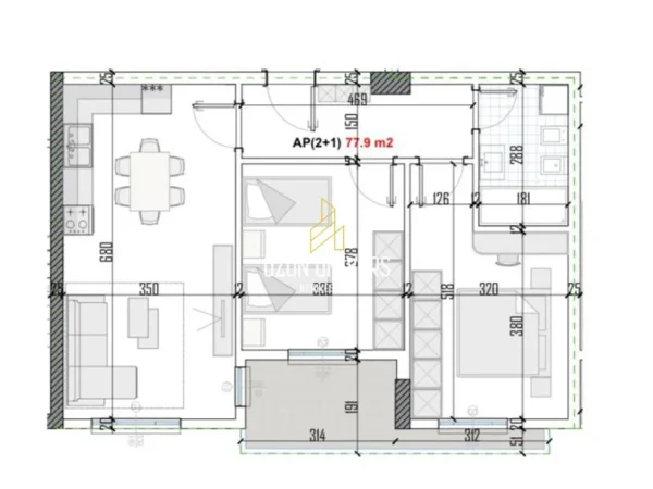 Tirane, shitet apartament 2+1+Ballkon Kati 4, 92 m² 73.224 € (Green Residence, Kamez)