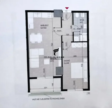 Tirane, shitet apartament 1+1+Ballkon Kati 5, 83 m² 117.180 € (FUSHA E AVIACIONIT)