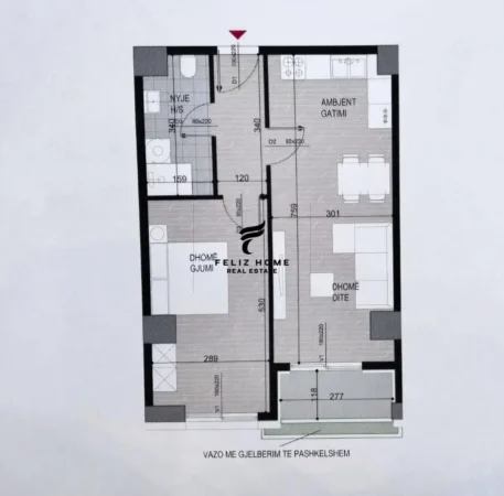 Tirane, shitet apartament 1+1+Ballkon Kati 4, 80 m² 112.000 € (FUSHA E AVIACIONIT)