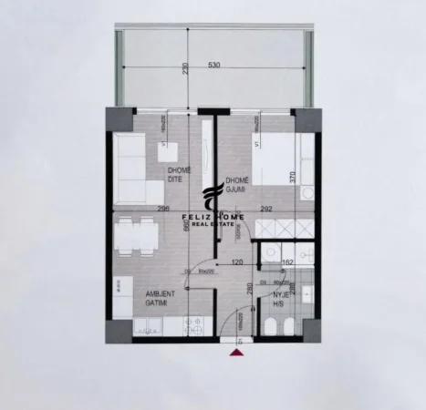 Tirane, shitet apartament 1+1+Ballkon Kati 4, 77 m² 108.500 € (FUSHA E AVIACIONIT)