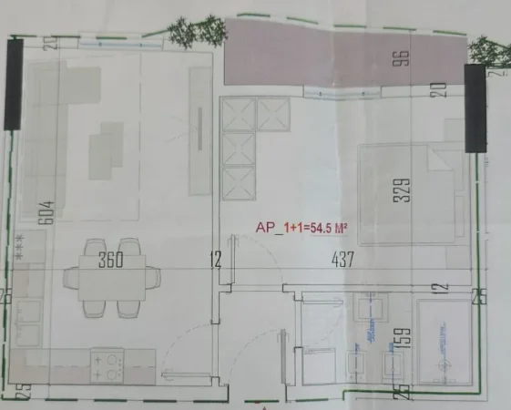 Tirane, shes apartament 1+1+Ballkon Kati 2, 62 m² 70.000 € (paskuqan)