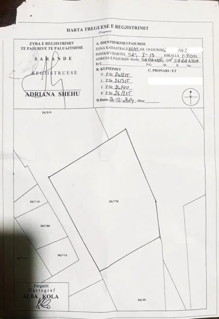 Sarande, shitet truall , 2.000 m²