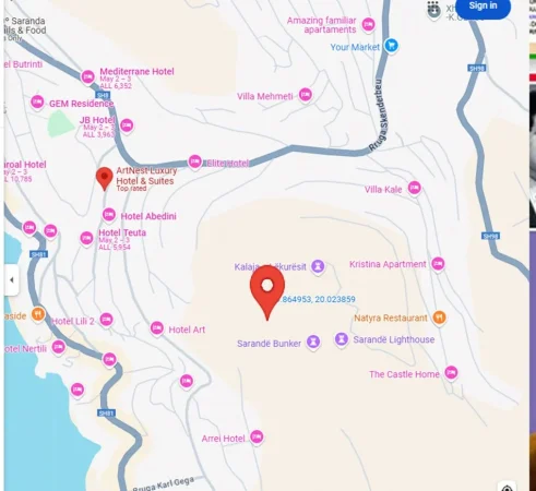 Sarande, shitet truall , 2.000 m²