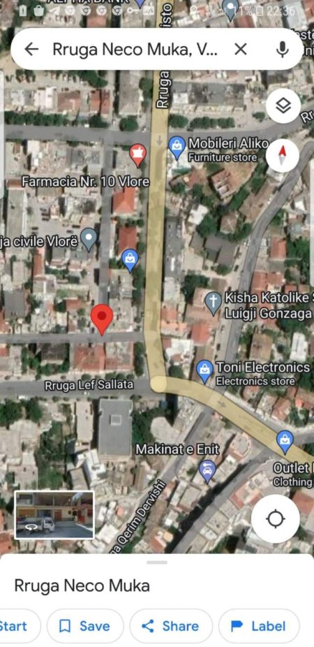 Vlore, shes truall 400 m²  dhe shtepi 2 kateshe, 150.000 Euro