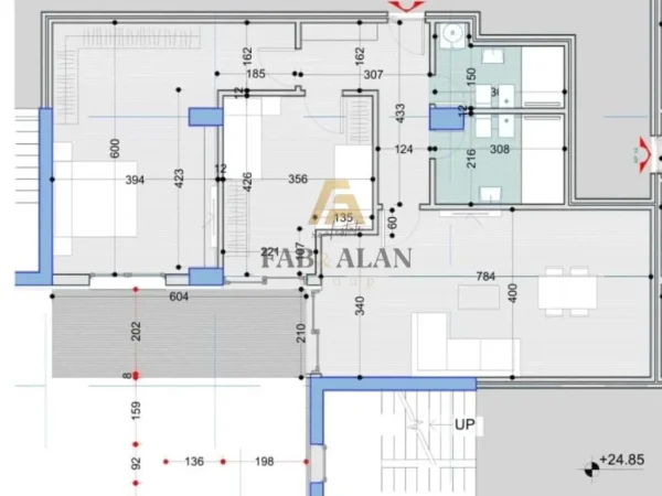 Tirane, shitet apartament 2+1+2 Kati 6, 120 m² 114.400 € (Paskuqan)