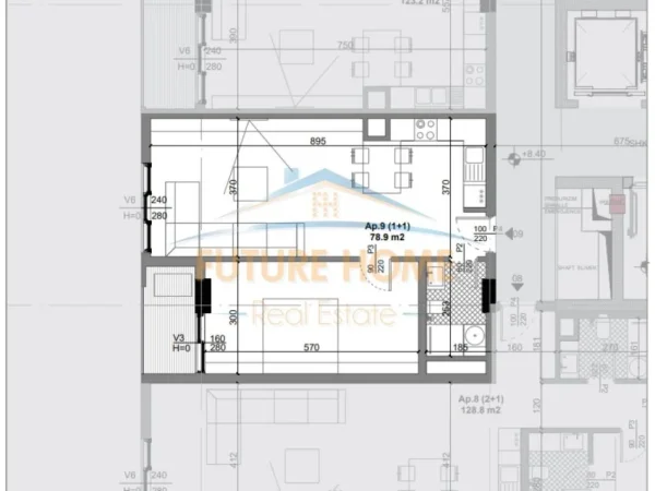 Tirane, shitet apartament 1+1+Ballkon Kati 2, 79 m² 67.500 € (QUAD RESIDENCE, KAMEZ)
