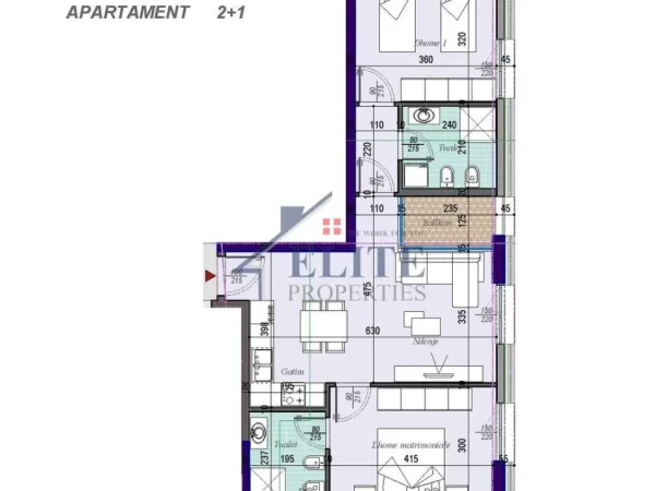 Tirane, shitet apartament 2+1+Ballkon Kati 6, 95 m² 114.480 € (Tirana Entry II)