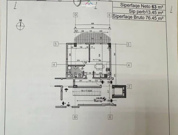 Tirane, shes apartament 1+1+Ballkon Kati 2, 77 m² 135.000 € (KODRA E DIELLIT)