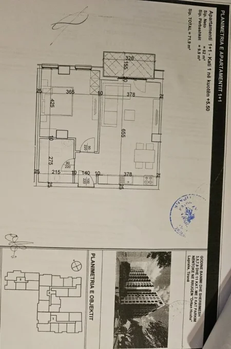 Tirane, shitet apartament 1+1+Ballkon Kati 1, 71 m² 129.000 € (Rruga Dritan Hoxha)