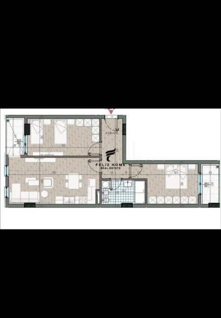 Tirane, shitet apartament 2+1+Ballkon Kati 4, 97 m² 96.500 € (UNIVERS CITY)