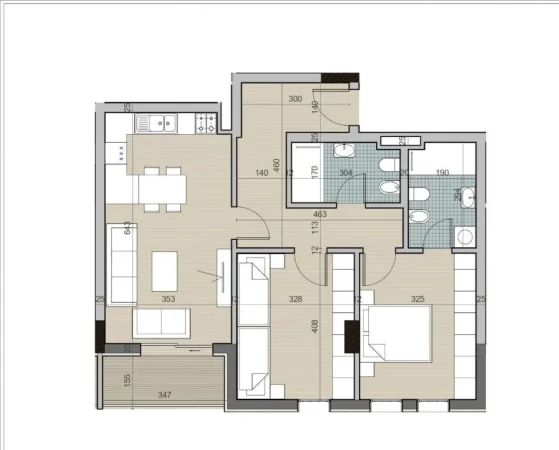 Tirane, shitet apartament 2+1+Ballkon Kati 1, 105 m² 103.000 € ("Rruga Gryka e Kacanikut")