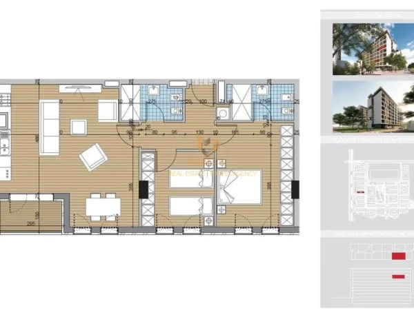 Tirane, shitet apartament 2+1+Ballkon Kati 5, 105 m² 120.000 € (univers city)